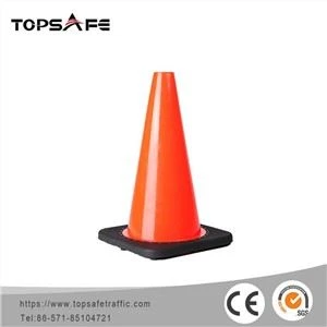 45Cm/18ইঞ্চি কালো বেস নরম পিভিসি রোড ট্রাফিক শঙ্কু